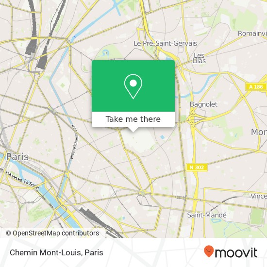 Mapa Chemin Mont-Louis