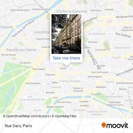 Rue Daru map