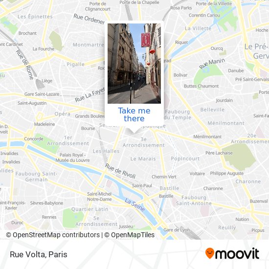 Mapa Rue Volta