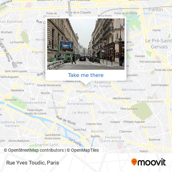 Mapa Rue Yves Toudic