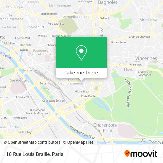 Mapa 18 Rue Louis Braille