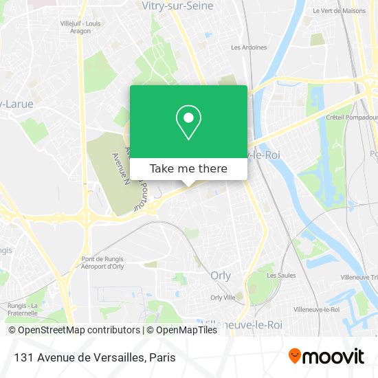 Mapa 131 Avenue de Versailles