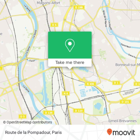 Route de la Pompadour map