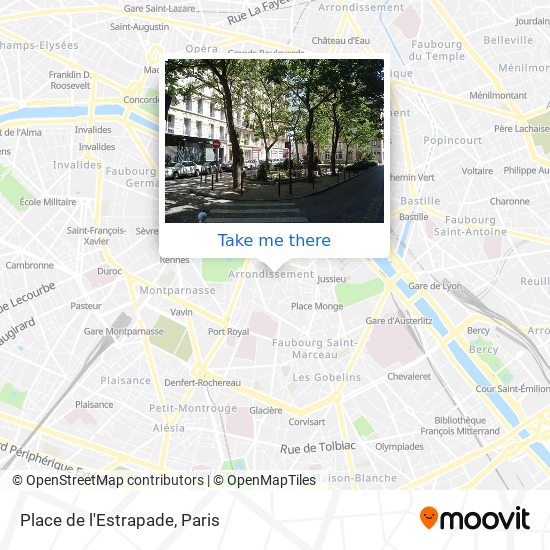 Mapa Place de l'Estrapade