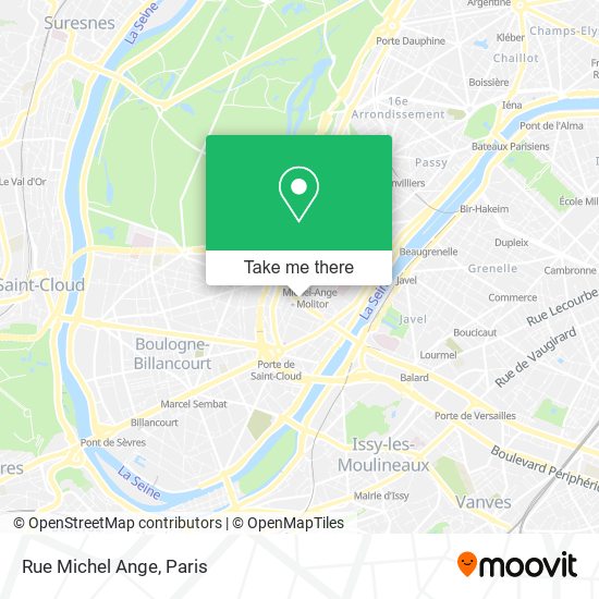 Rue Michel Ange map