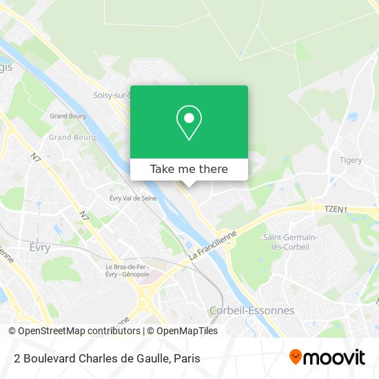 Mapa 2 Boulevard Charles de Gaulle