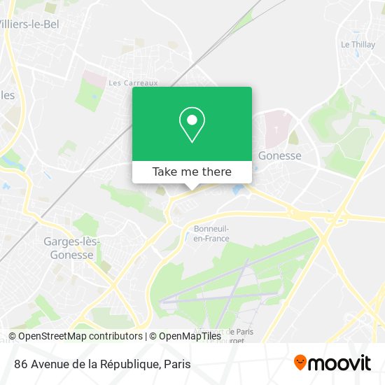 86 Avenue de la République map