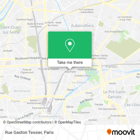 Rue Gaston Tessier map