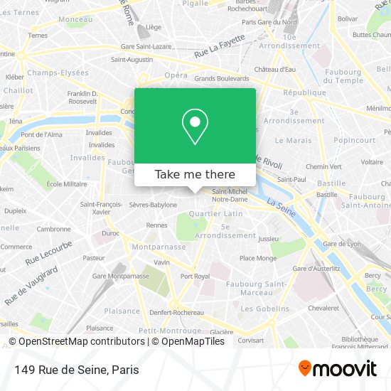 Mapa 149 Rue de Seine