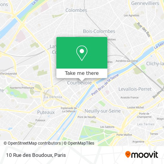 Mapa 10 Rue des Boudoux