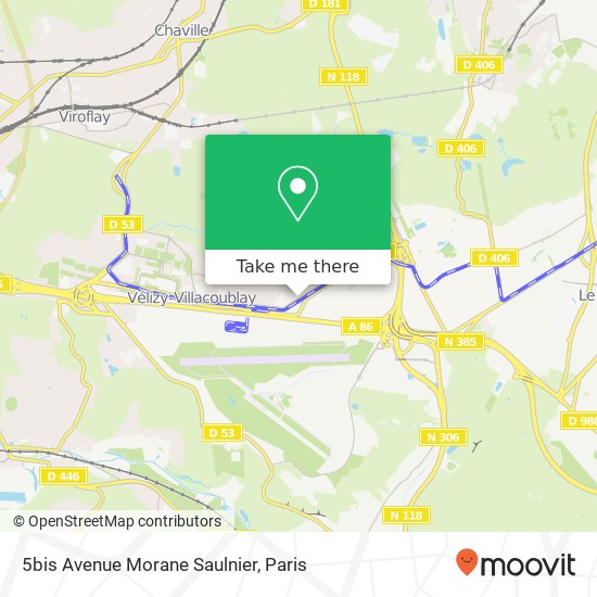 Mapa 5bis Avenue Morane Saulnier