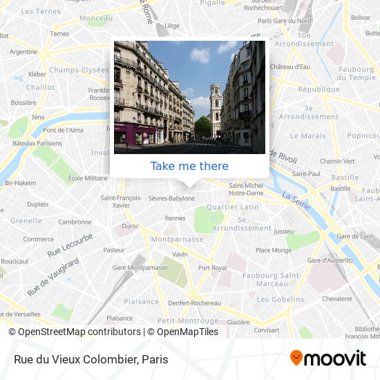 Mapa Rue du Vieux Colombier