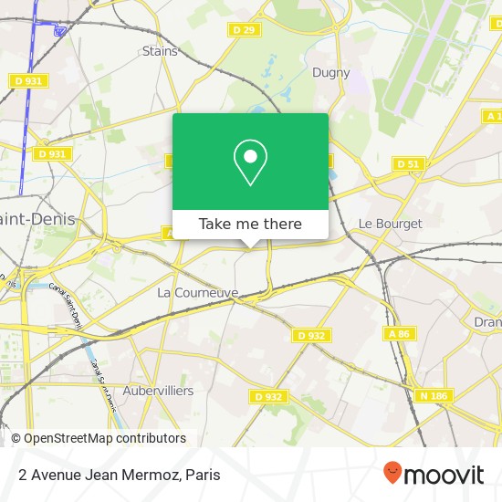 Mapa 2 Avenue Jean Mermoz