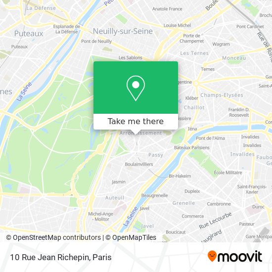 Mapa 10 Rue Jean Richepin