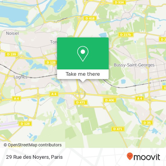 Mapa 29 Rue des Noyers