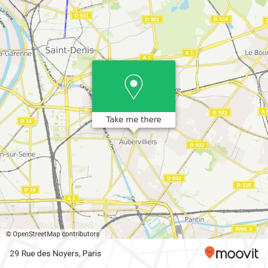 Mapa 29 Rue des Noyers