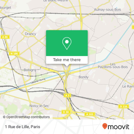Mapa 1 Rue de Lille