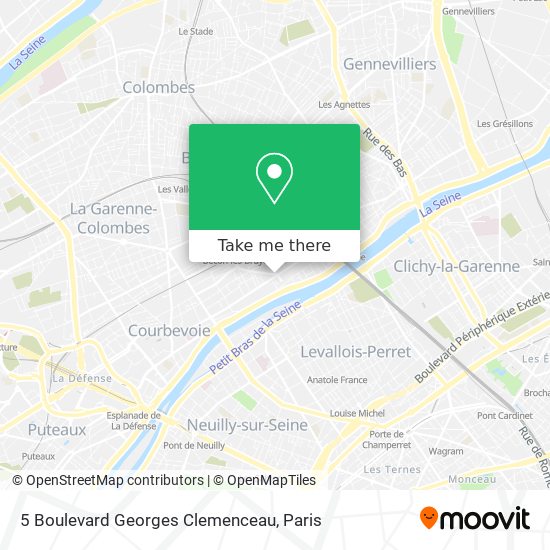 Mapa 5 Boulevard Georges Clemenceau