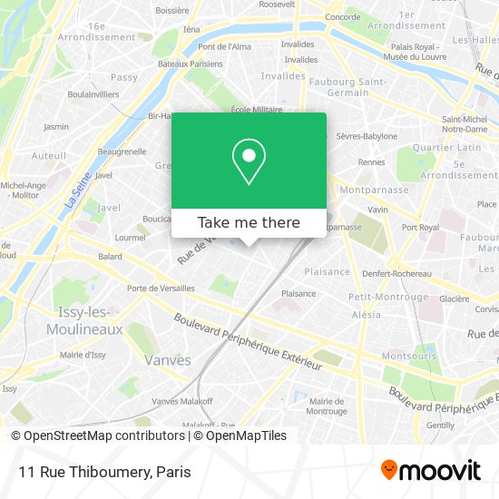 Mapa 11 Rue Thiboumery