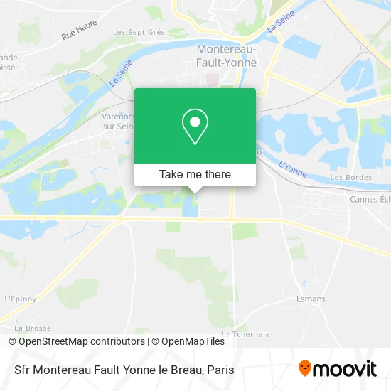 Sfr Montereau Fault Yonne le Breau map