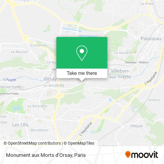 Monument aux Morts d'Orsay map