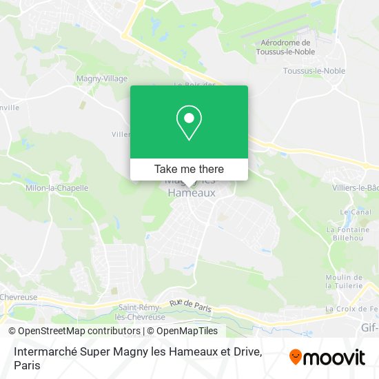 Intermarché Super Magny les Hameaux et Drive map