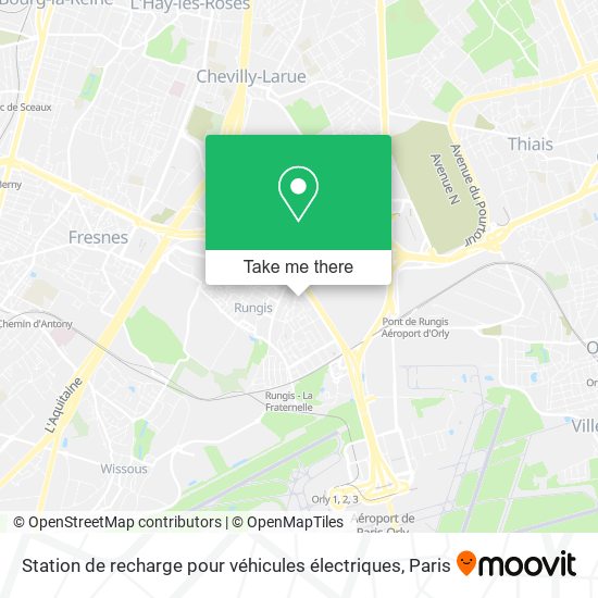 Mapa Station de recharge pour véhicules électriques