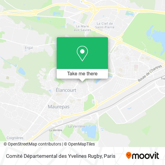 Mapa Comité Départemental des Yvelines Rugby