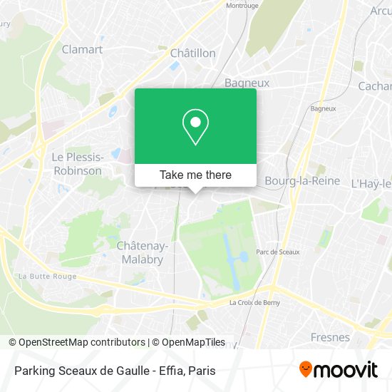 Parking Sceaux de Gaulle - Effia map