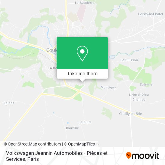 Volkswagen Jeannin Automobiles - Pièces et Services map