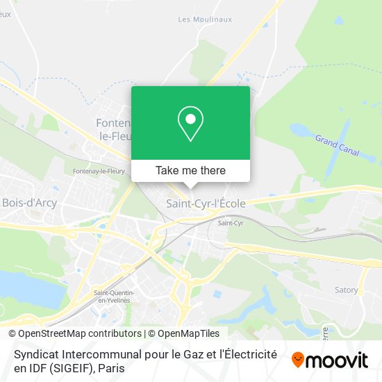 Syndicat Intercommunal pour le Gaz et l'Électricité en IDF (SIGEIF) map