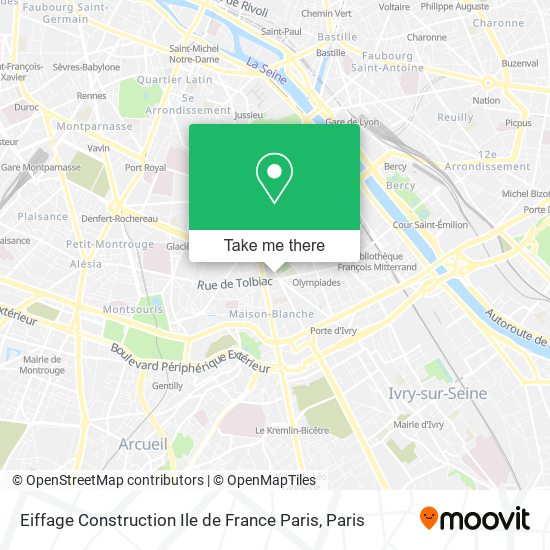 Mapa Eiffage Construction Ile de France Paris