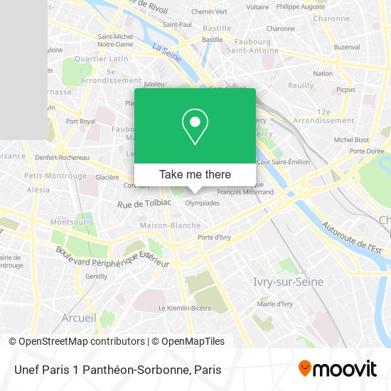 Mapa Unef Paris 1 Panthéon-Sorbonne