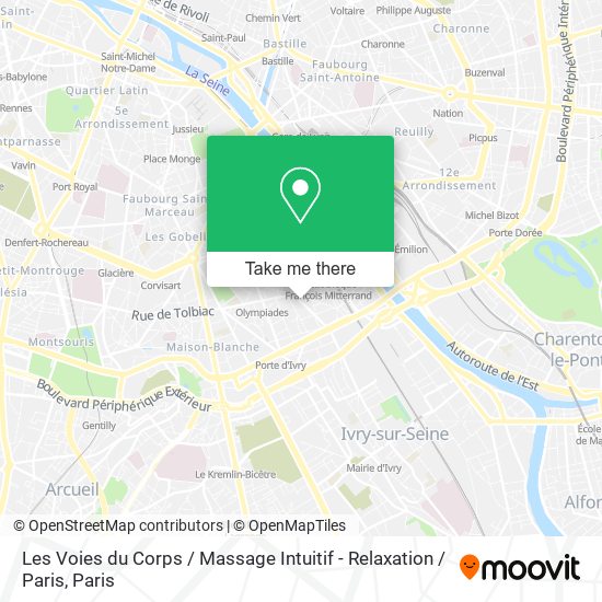 Les Voies du Corps / Massage Intuitif - Relaxation / Paris map