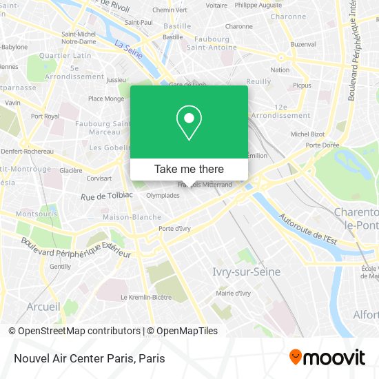 Nouvel Air Center Paris map