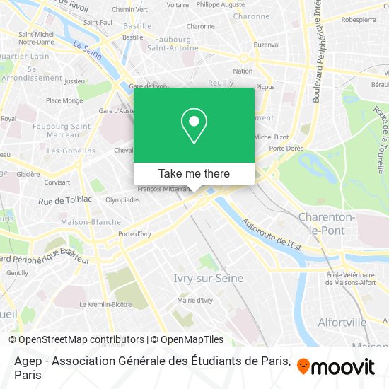 Mapa Agep - Association Générale des Étudiants de Paris