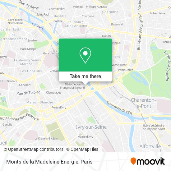 Mapa Monts de la Madeleine Energie