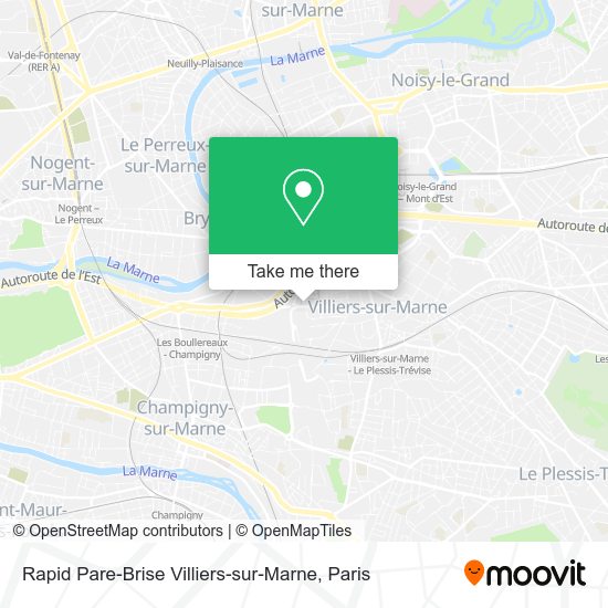 Rapid Pare-Brise Villiers-sur-Marne map