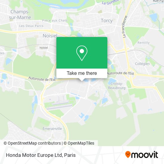 Honda Motor Europe Ltd map