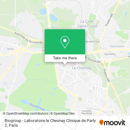 Biogroup - Laboratoire le Chesnay Clinique de Parly 2 map