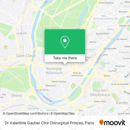Dr Valentine Gautier Ctre Chirurgical Princes map
