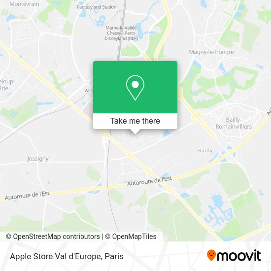 Apple Store Val d'Europe map