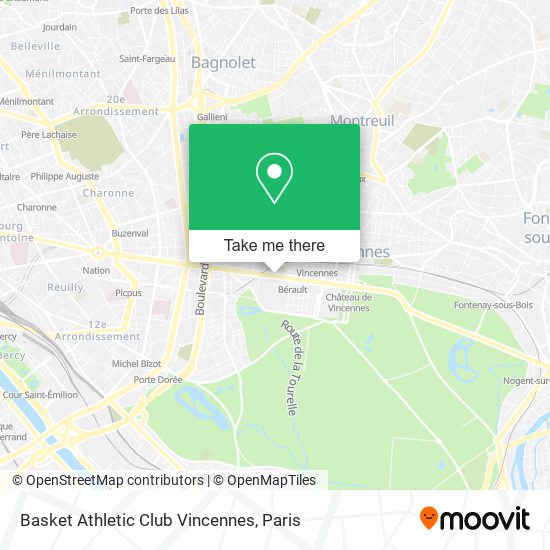 Basket Athletic Club Vincennes map