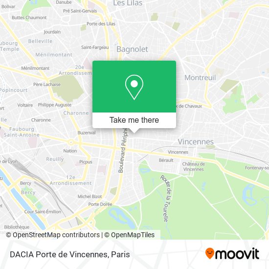 DACIA Porte de Vincennes map