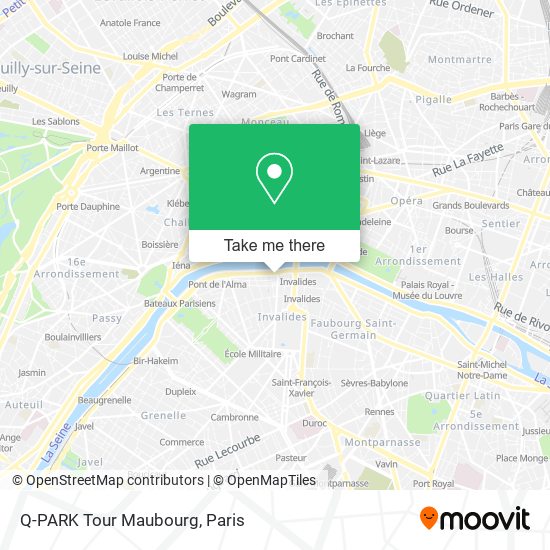 Q-PARK Tour Maubourg map