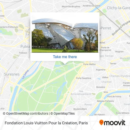 Fondation Louis-Vuitton Pour la Création map