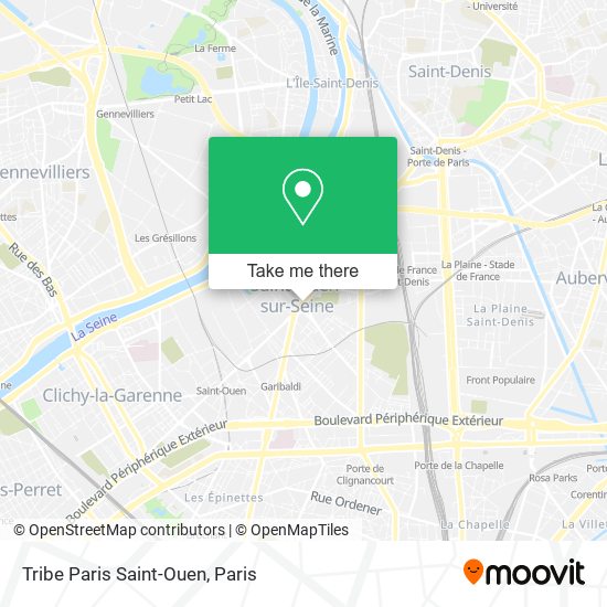 Mapa Tribe Paris Saint-Ouen