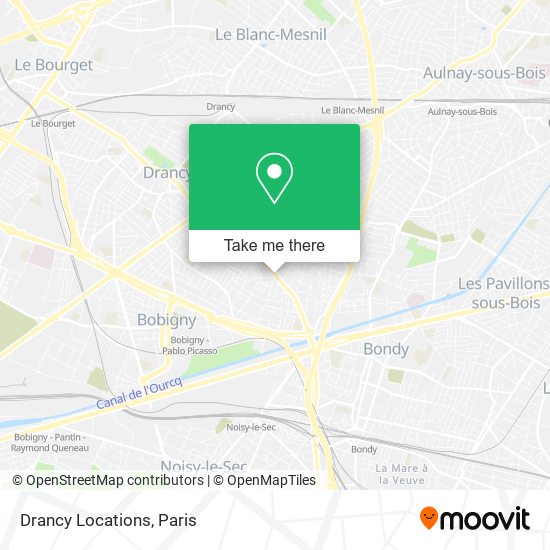 Mapa Drancy Locations