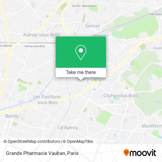 Mapa Grande Pharmacie Vauban