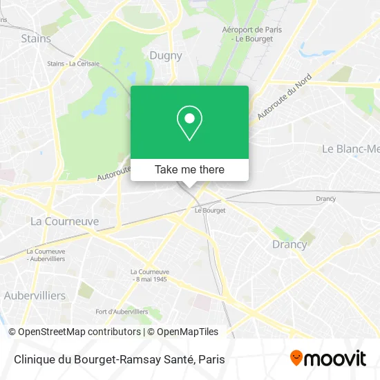 Clinique du Bourget-Ramsay Santé map
